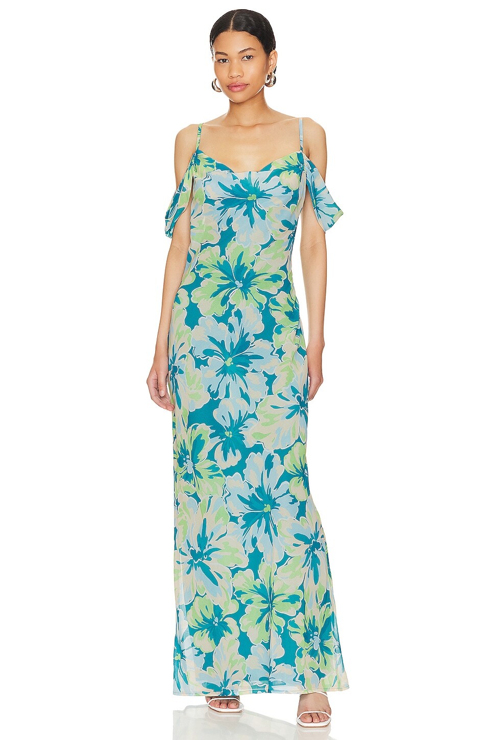 

Платье макси Runaway The Label Longina, цвет Teal Floral