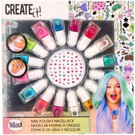 

Набор лаков для ногтей Create It, 16 предметов, Create It!