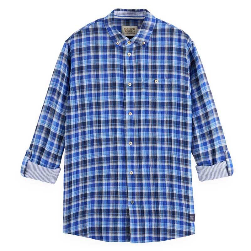 

Рубашка с длинным рукавом Scotch & Soda Double Face, синий