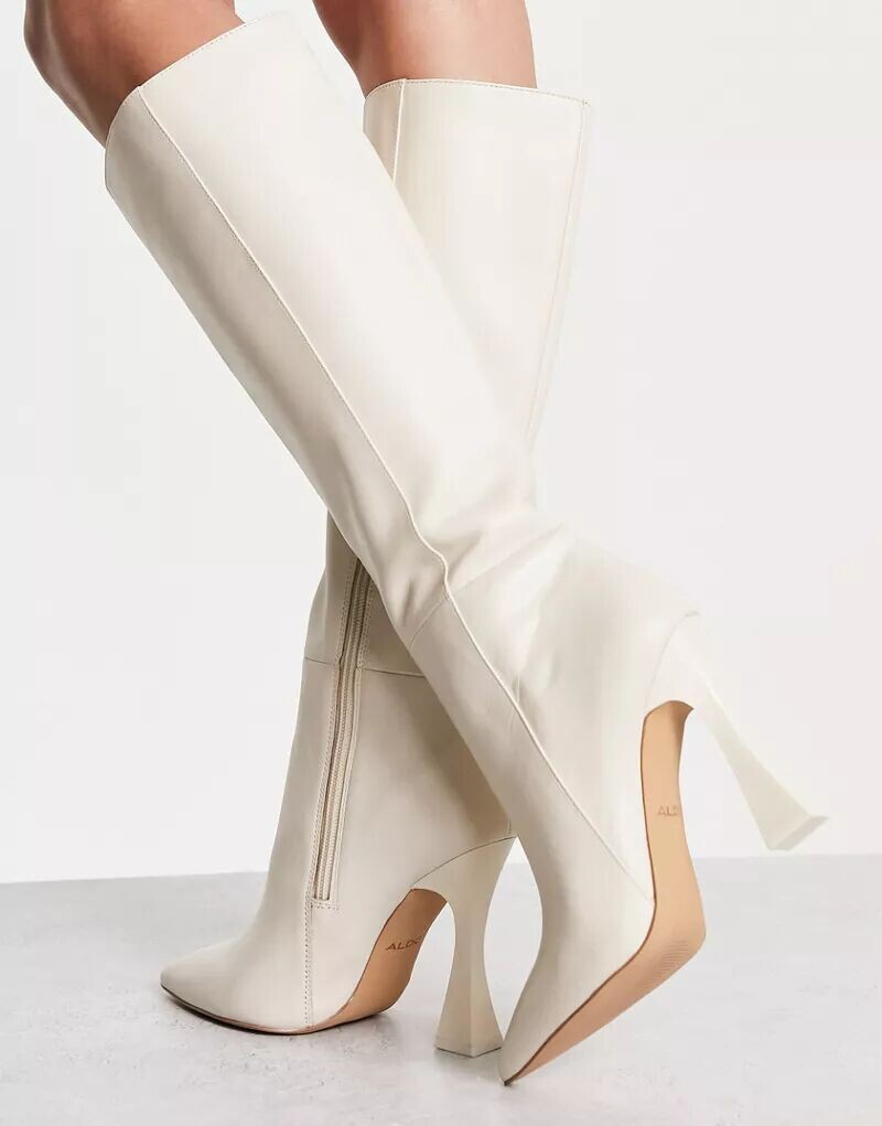 Белые кожаные ботинки ALDO Vonteese
