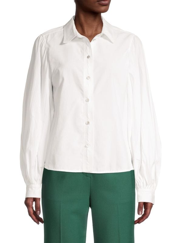 Плиссированная рубашка на пуговицах Rebecca Taylor Milk rebecca taylor повседневные брюки