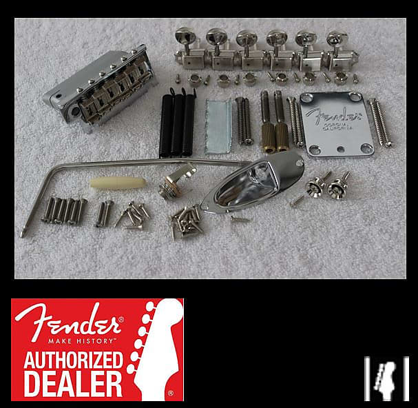 Fender American Professional Stratocaster Chrome Hardware Set с тюнерами - USA Strat 099-2004-000 099-2004-000 American Professional Stratocaster Tremolo Bridge Assembly - фото