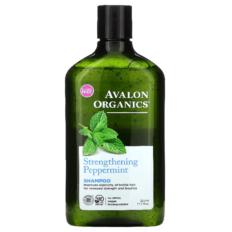 Укрепляющий шампунь Avalon Organics перечная мята, 325 мл - фото