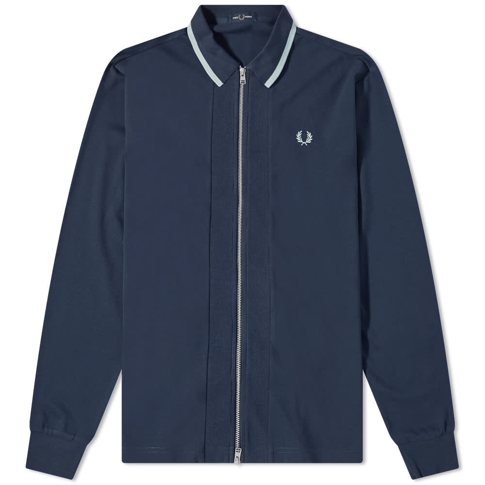 

Футболка Fred Perry Zip Through Polo, Серый