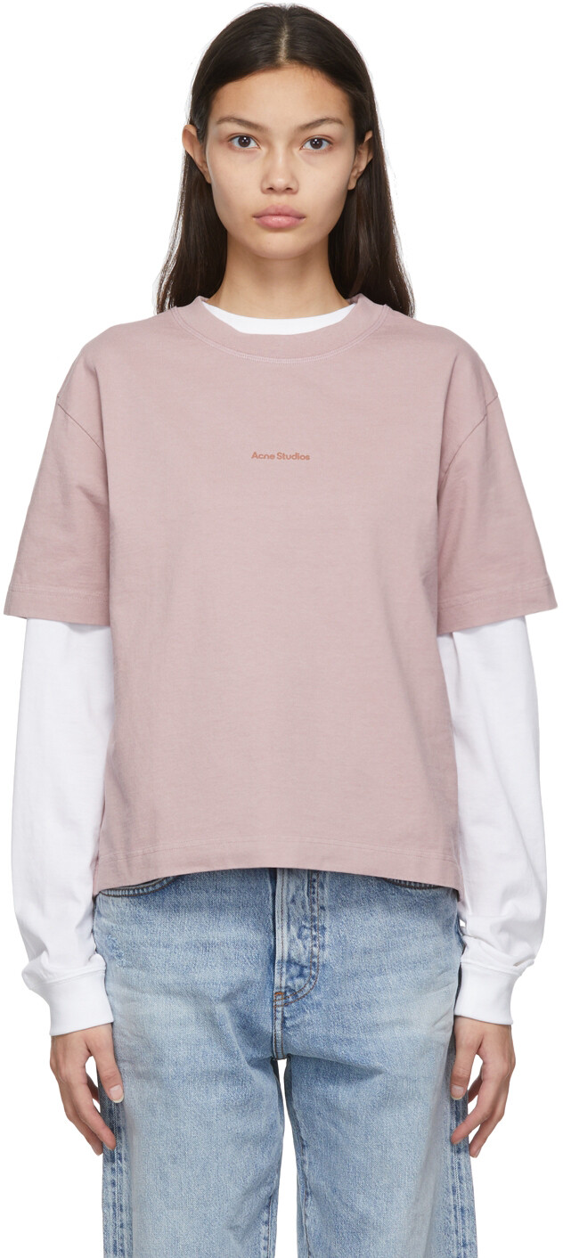 

Пурпурная футболка с круглым вырезом Acne Studios