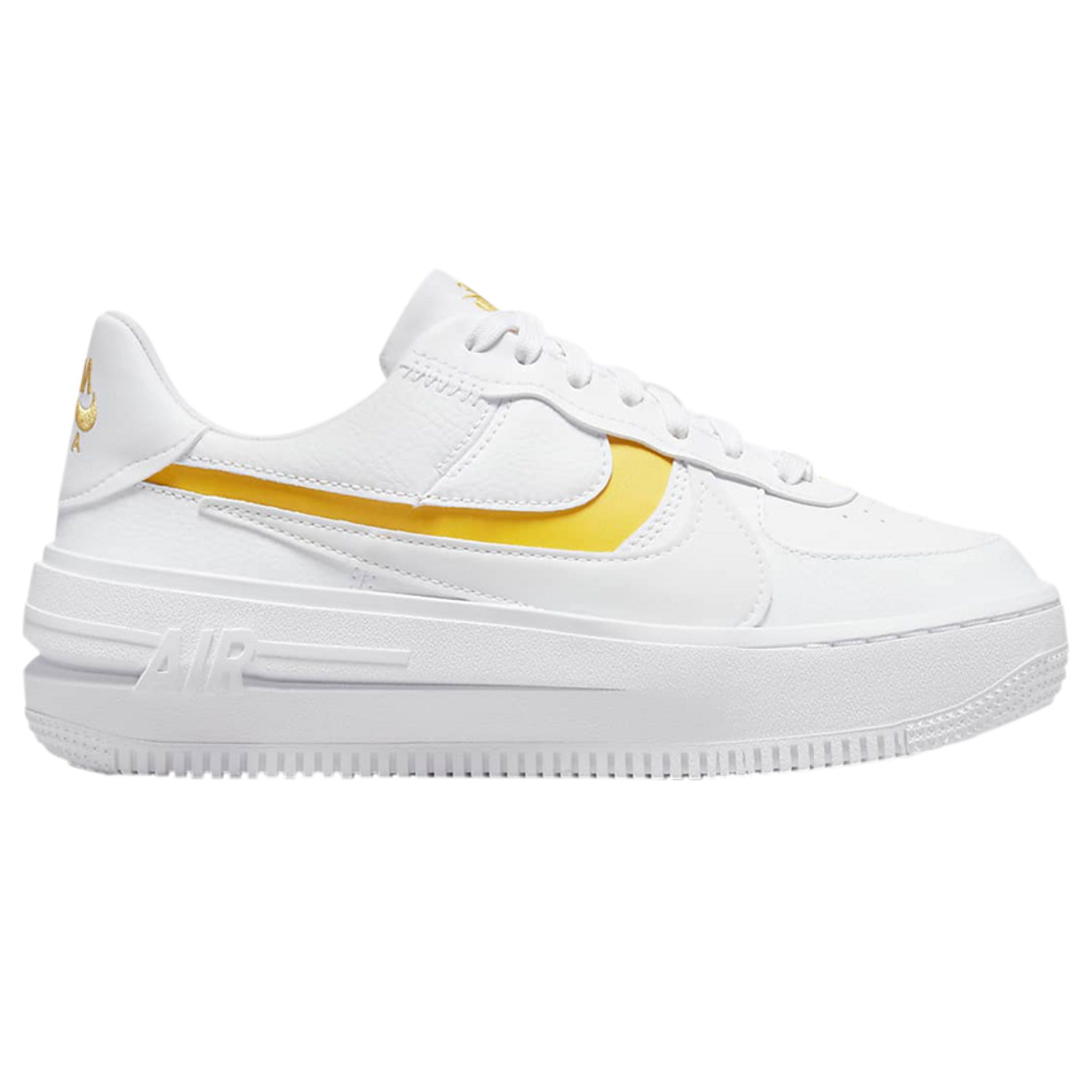 Кроссовки Nike Wmns Air Force 1 PLT.AF.ORM 'White Yellow Ochre', Белый кроссовки next baseball ochre yellow