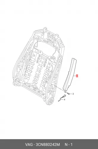 Подушка безопасности 3CN880242M VAG