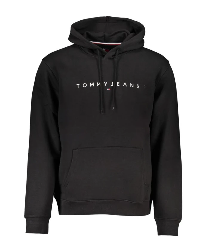 

Толстовка с вышивкой и центральным карманом. Tommy Hilfiger, черный