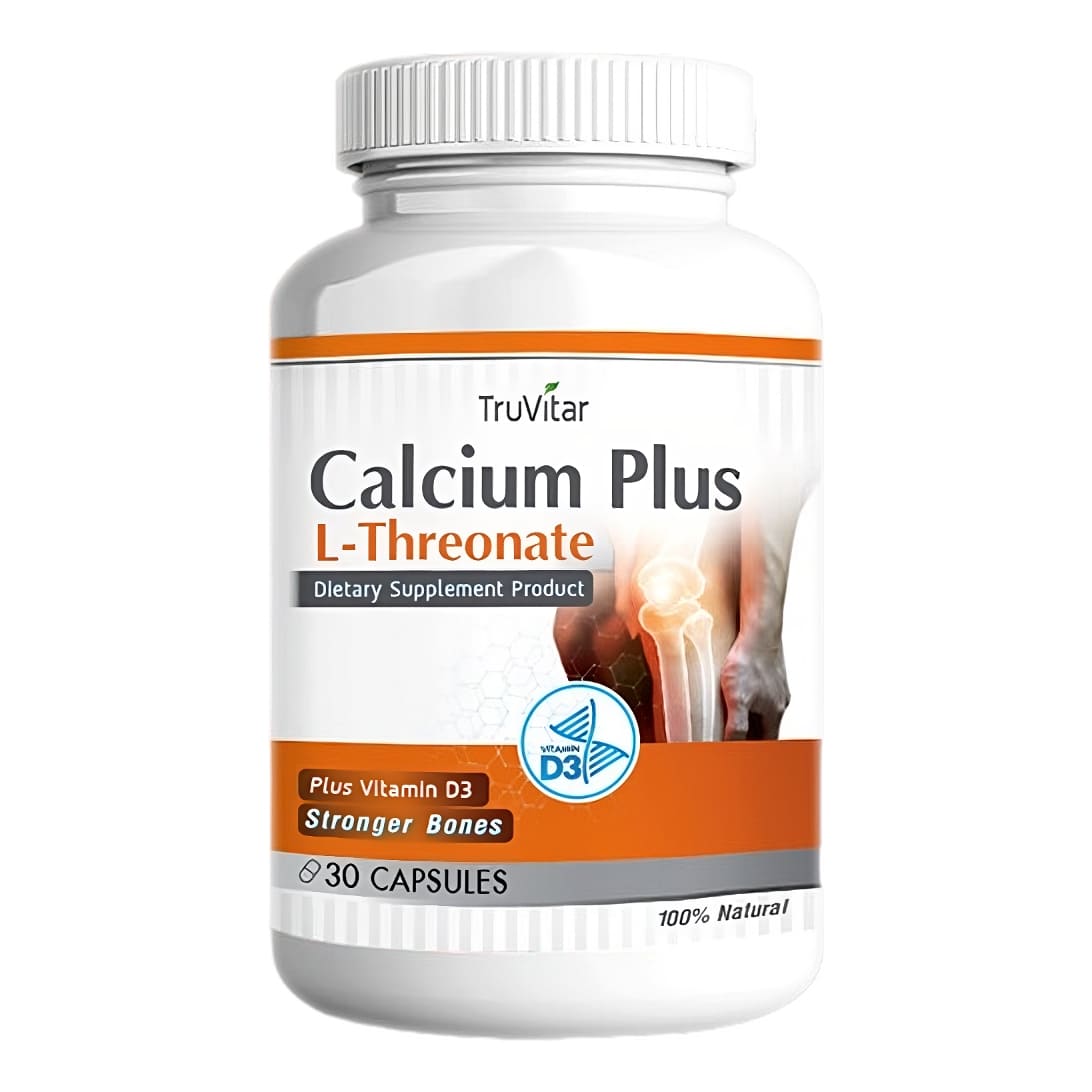 цена Пищевая добавка TruVitar Calcium Plus L-Threonate, 30 капсул