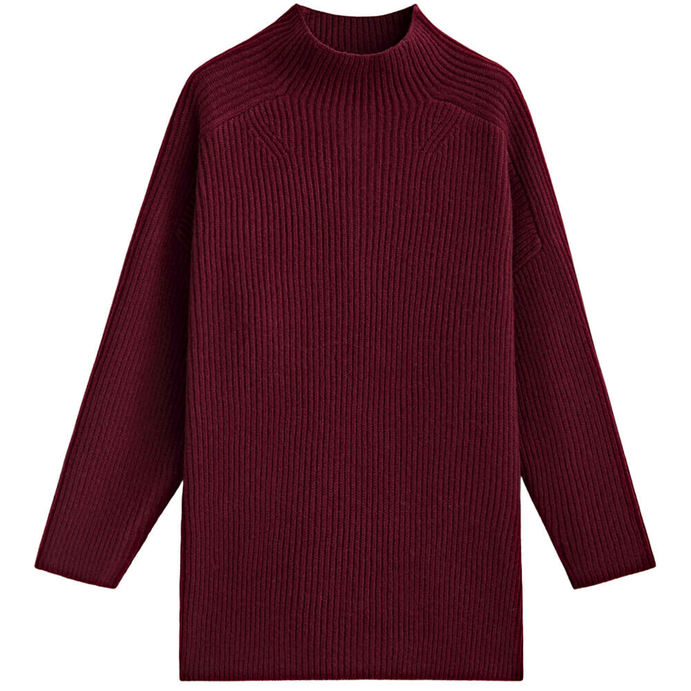 

Свитер Massimo Dutti High Neck, темно-красный