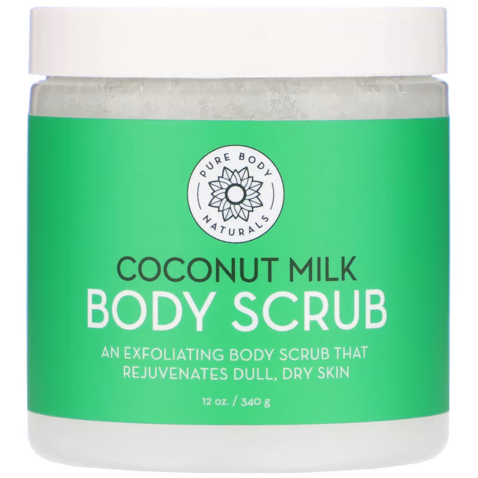 Pure Body Naturals, скраб для тела с кокосовым молоком, 340 г (12 унций) brooklyn botany скраб для тела с кокосовым молоком 300 г 10 5 унции