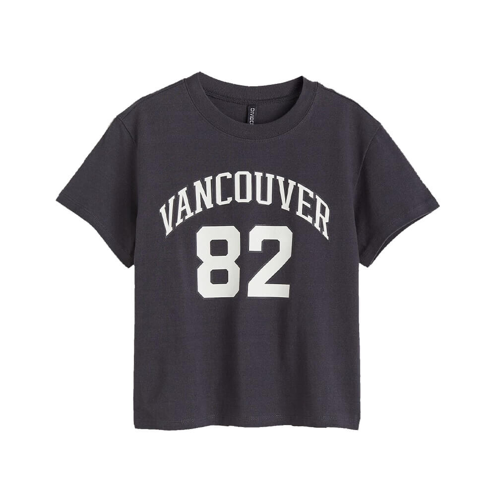 

Футболка H&M Printed Vancouver, чёрный