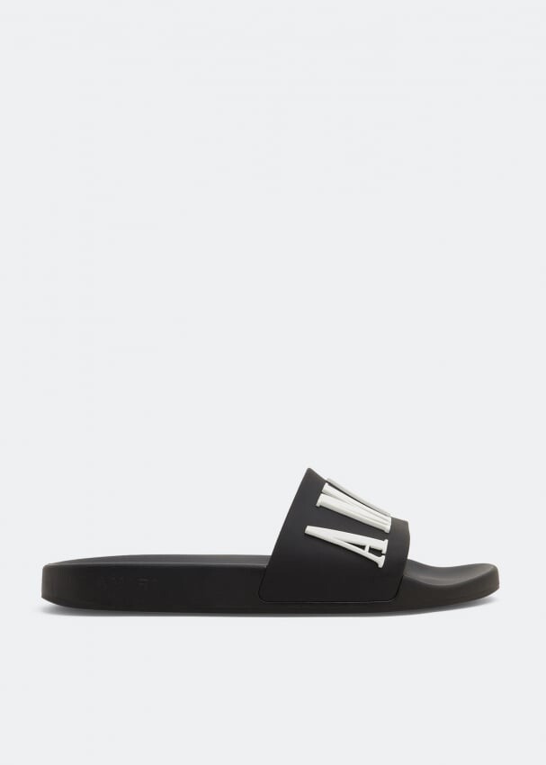 

Шлепанцы AMIRI Logo pool slides , черный