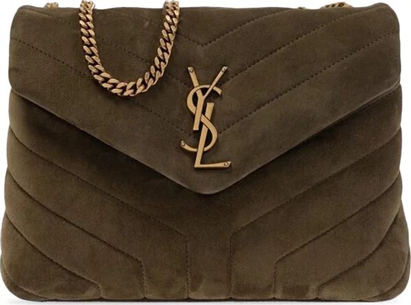 

Маленькая сумка на цепочке Saint Laurent Loulou, коричневый