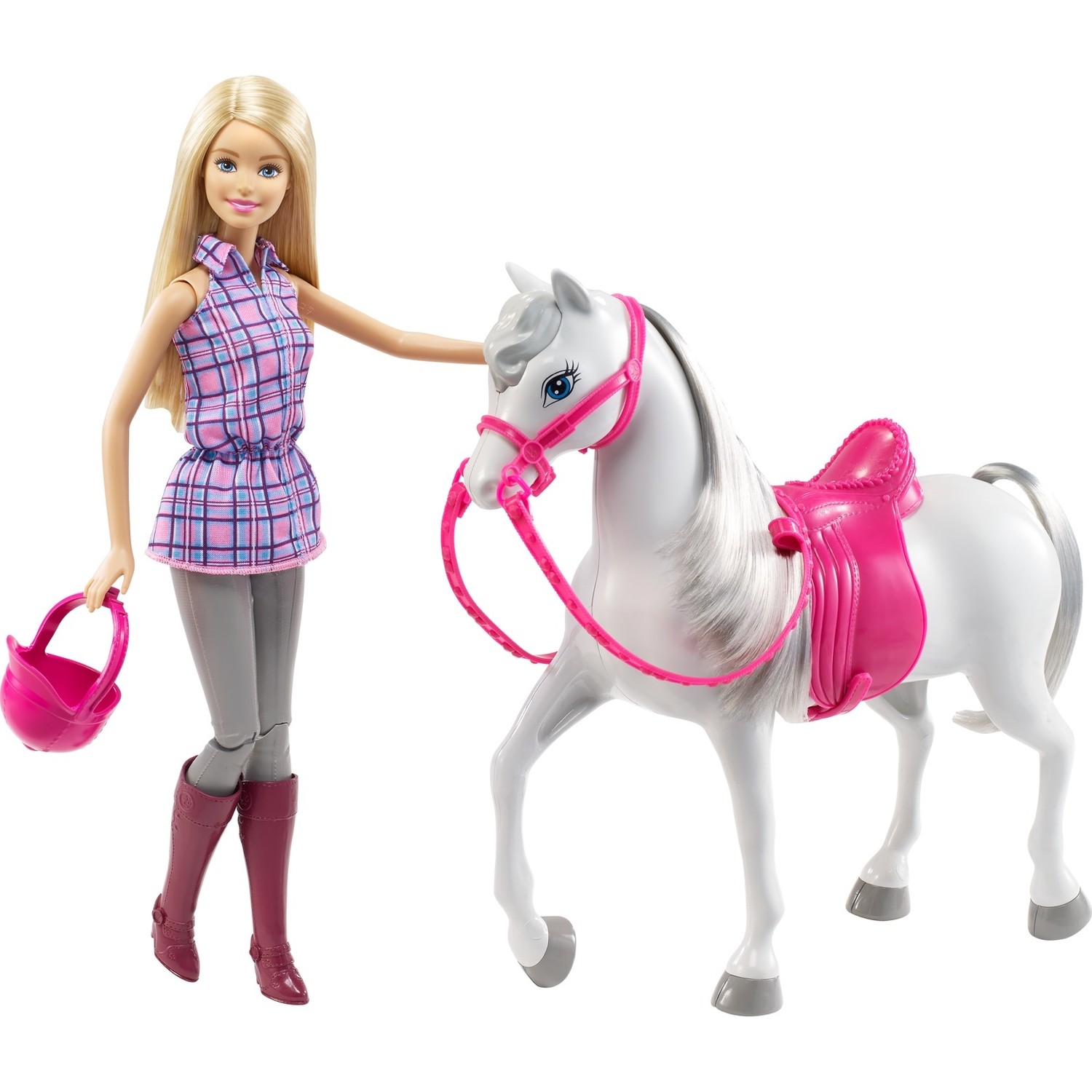 Кукла Barbie DHB68 белая лошадь горе не мое