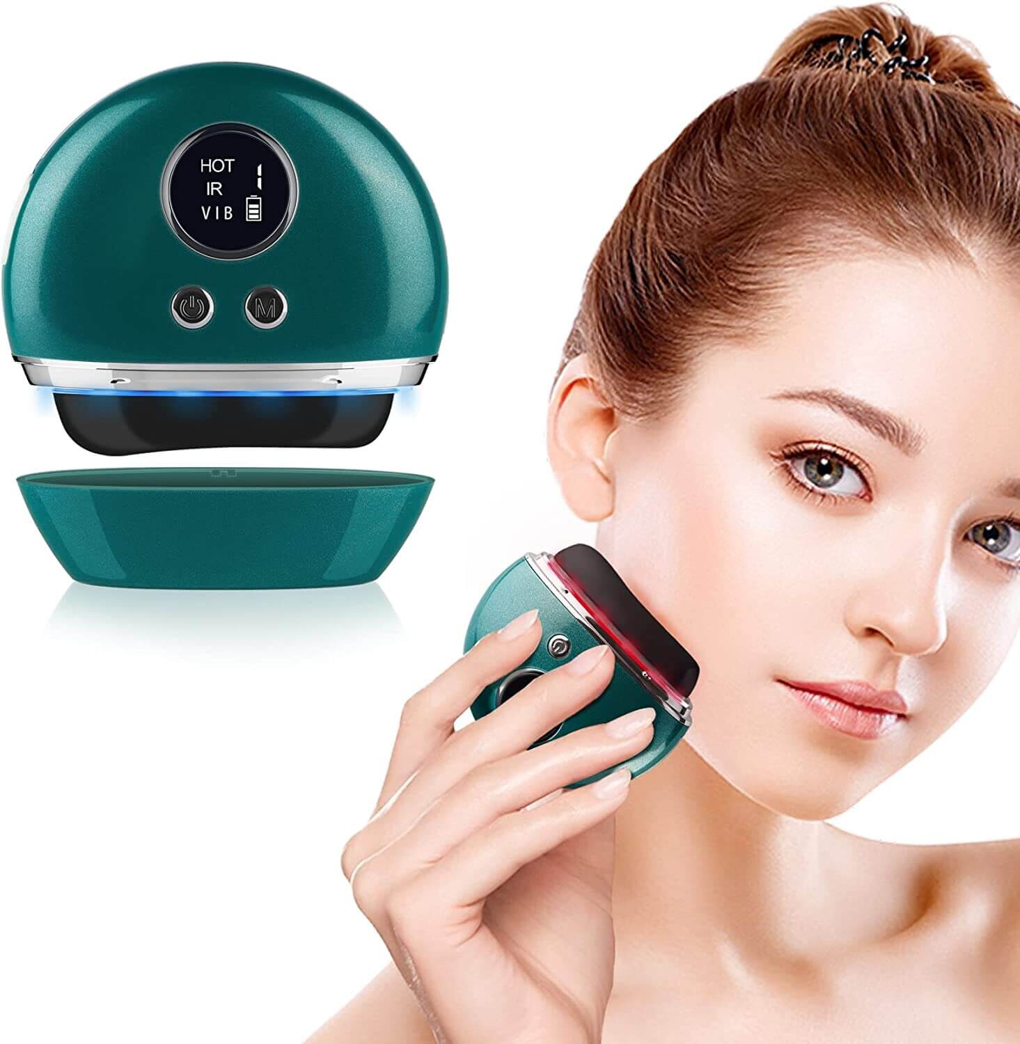 

Массажер LeCuag Gua Sha Facial Tools, зеленый