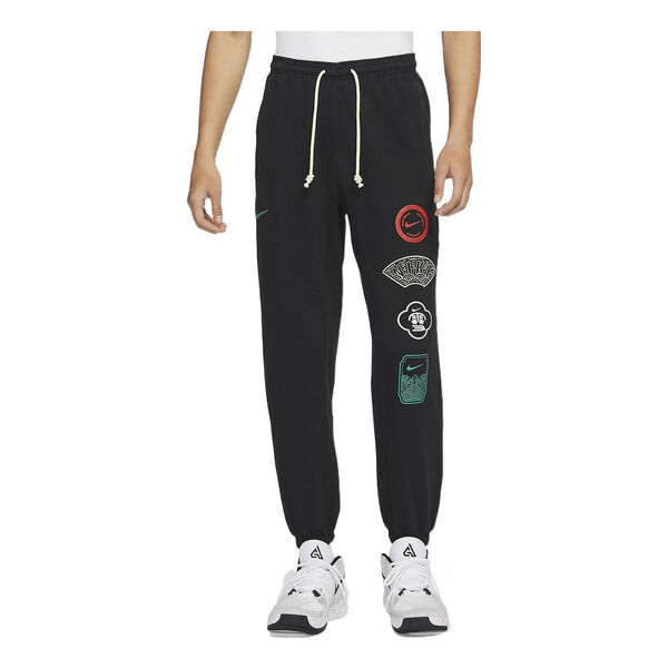 

Спортивные штаны Nike Pattern Printing Lacing Casual Bundle Feet Sports Pants/Trousers/Joggers Black, Черный