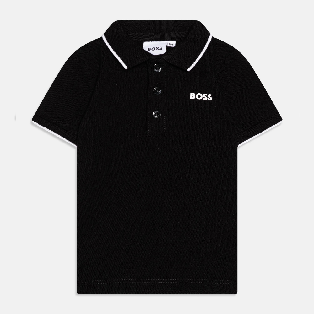 Футболка поло Boss Kidswear Short Sleeve, черный рубашка поло short sleeve boss kidswear цвет white