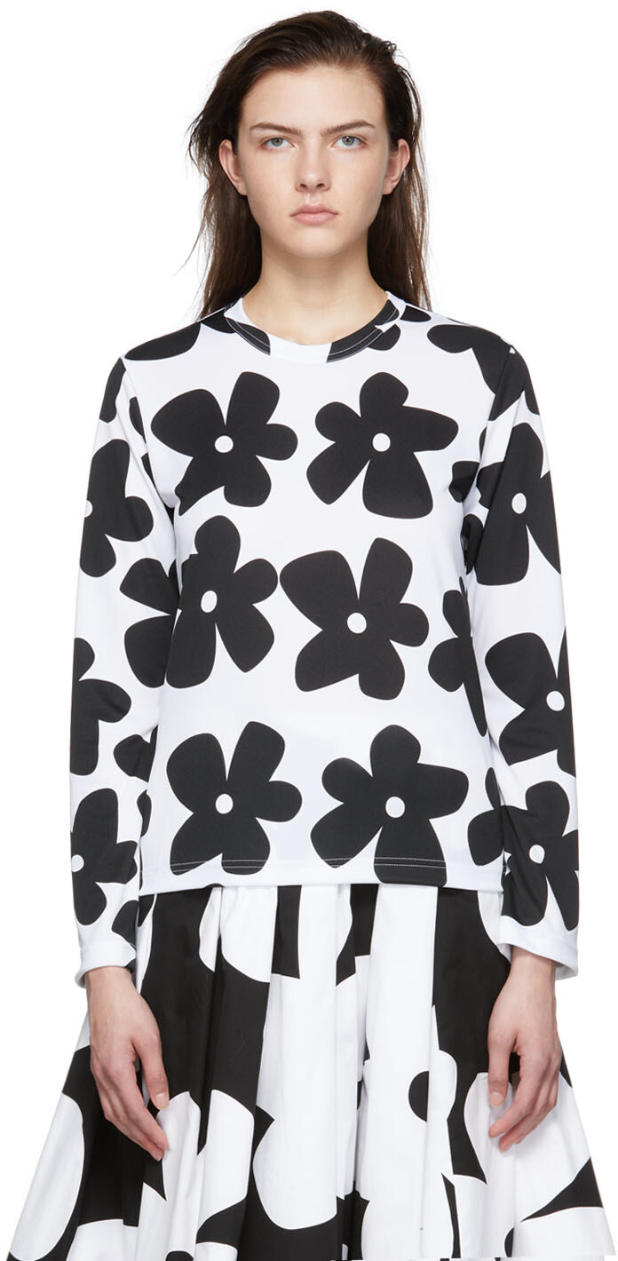 

Белая футболка из полиэстера Comme des Garçons