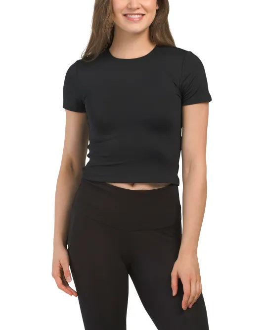 

Футболка Contour Cali Meet And Greet с круглым вырезом и короткими рукавами Yogalicious, черный