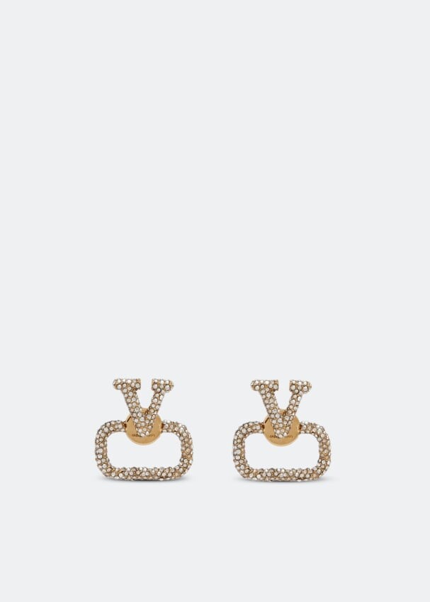 

Серьги VALENTINO GARAVANI VLogo Signature crystal earrings, золотой