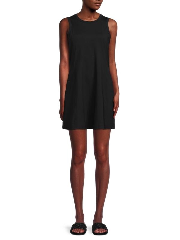 

Балансное теннисное платье DKNY с круглым вырезом Sport, черный