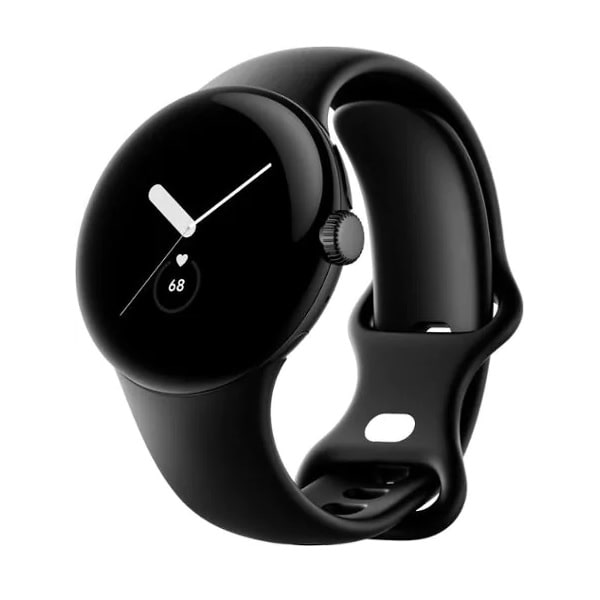 Умные часы Google Pixel Watch, (Wi-Fi), черный матовый/обсидиан ремешок для часов с рождественским принтом для samsung galaxy watch active 2 watch 3 45 мм 41 мм браслет для часов huawei watch gt2 20 22 мм