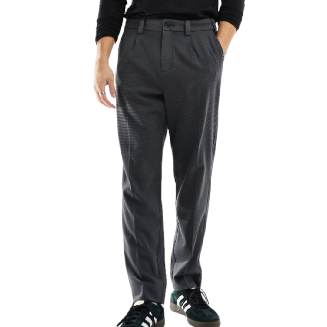 Брюки Abercrombie & Fitch Straight Tailored, серый