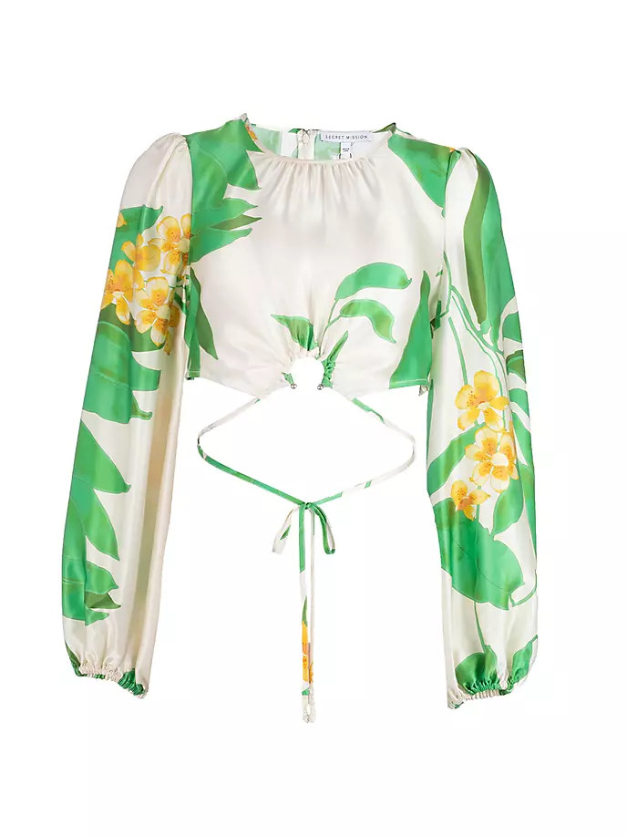 цена Укороченная блузка St. Lucia Donna Secret Mission, цвет tropical green