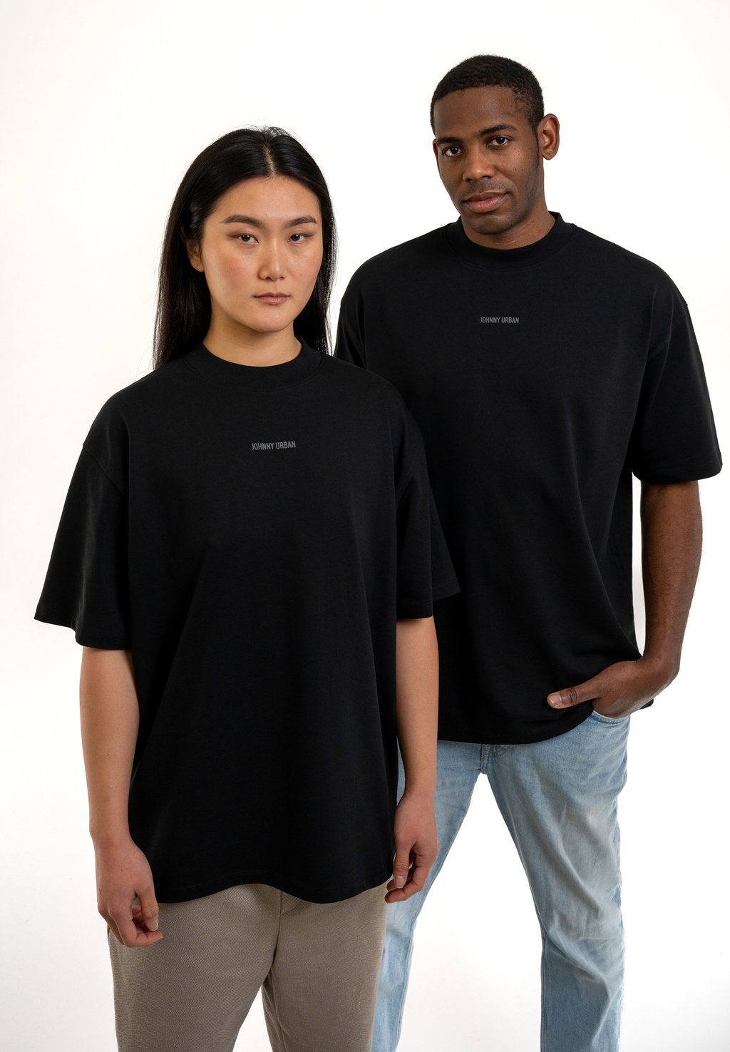 Базовая футболка с логотипом черного цвета SAMMY OVERSIZE Johnny Urban, цвет schwarz logo print gramicci logo print