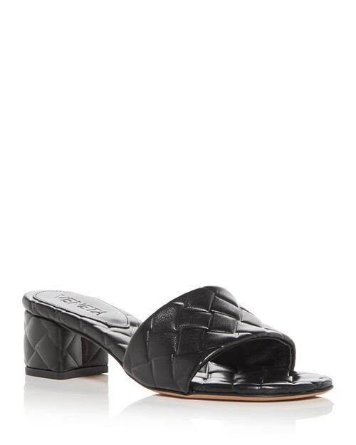 

Женские шлепанцы Amy на блочном каблуке Bottega Veneta, цвет Black