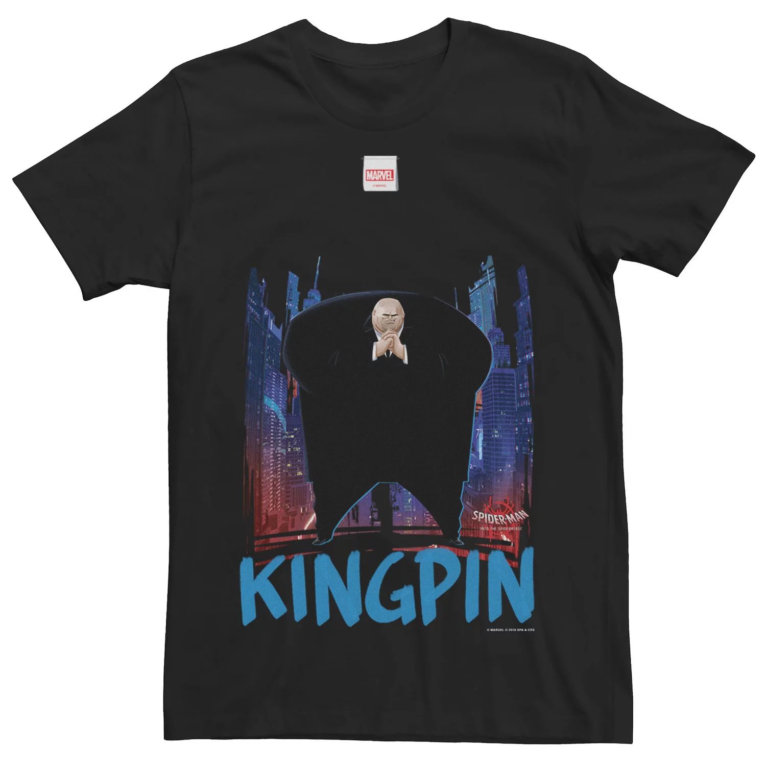 Мужская футболка с портретом Kingpin: Into The Spider-Verse Kingpin Marvel мужская майка marvel into the spider verse