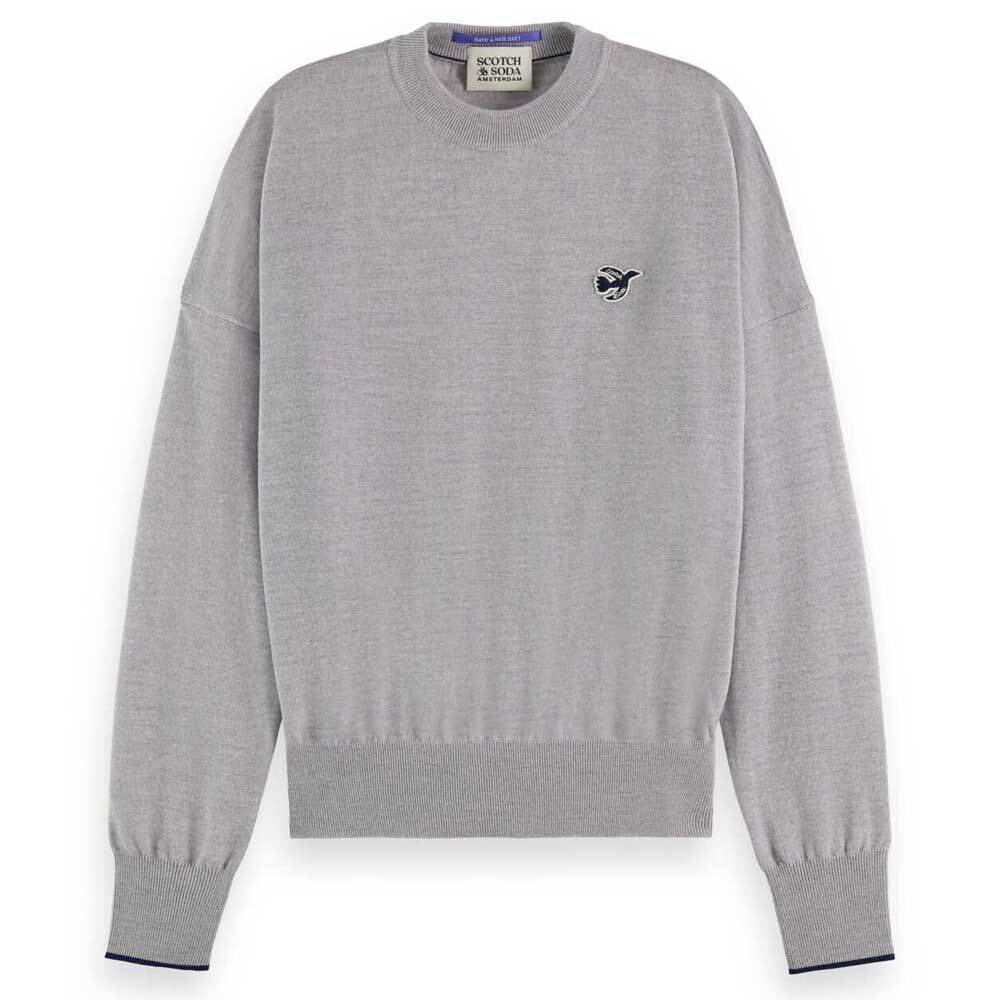 

Свитер Scotch & Soda The Free Spirit Peace Bird Crew Neck, серый