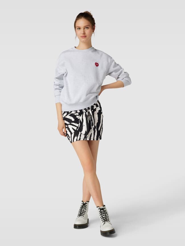 

Мини-юбка со сплошным узором, модель Anine Gina Tricot, экрю