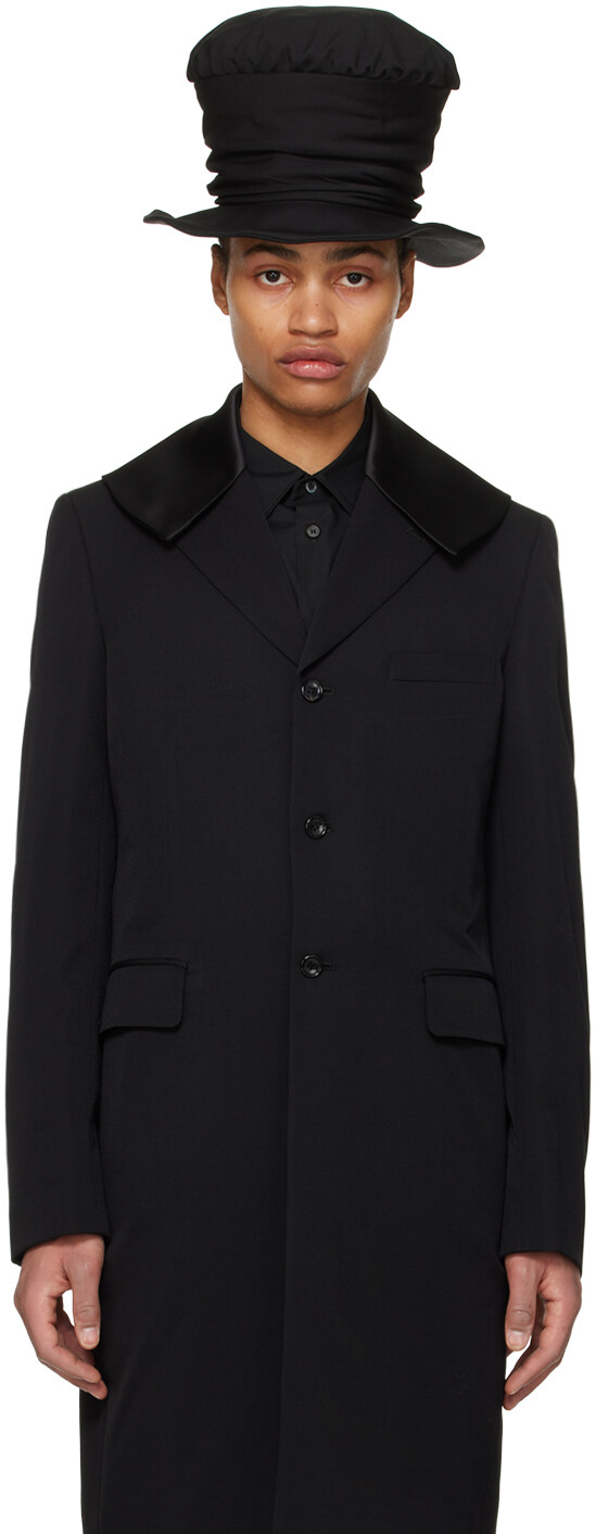 

Черное пальто с матросским воротником Comme Des Garcons