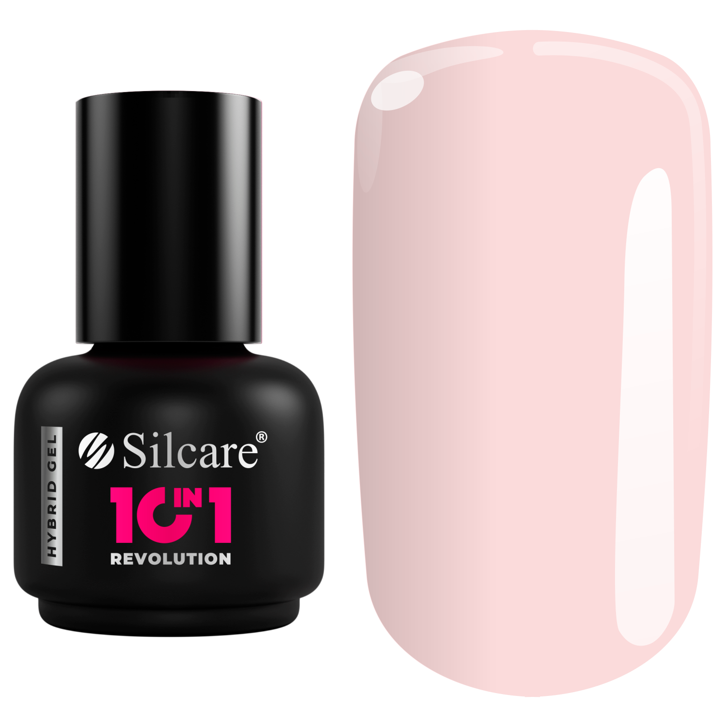 цена Светло-розовый гибридный лак для ногтей Silcare 10In1, 15 мл