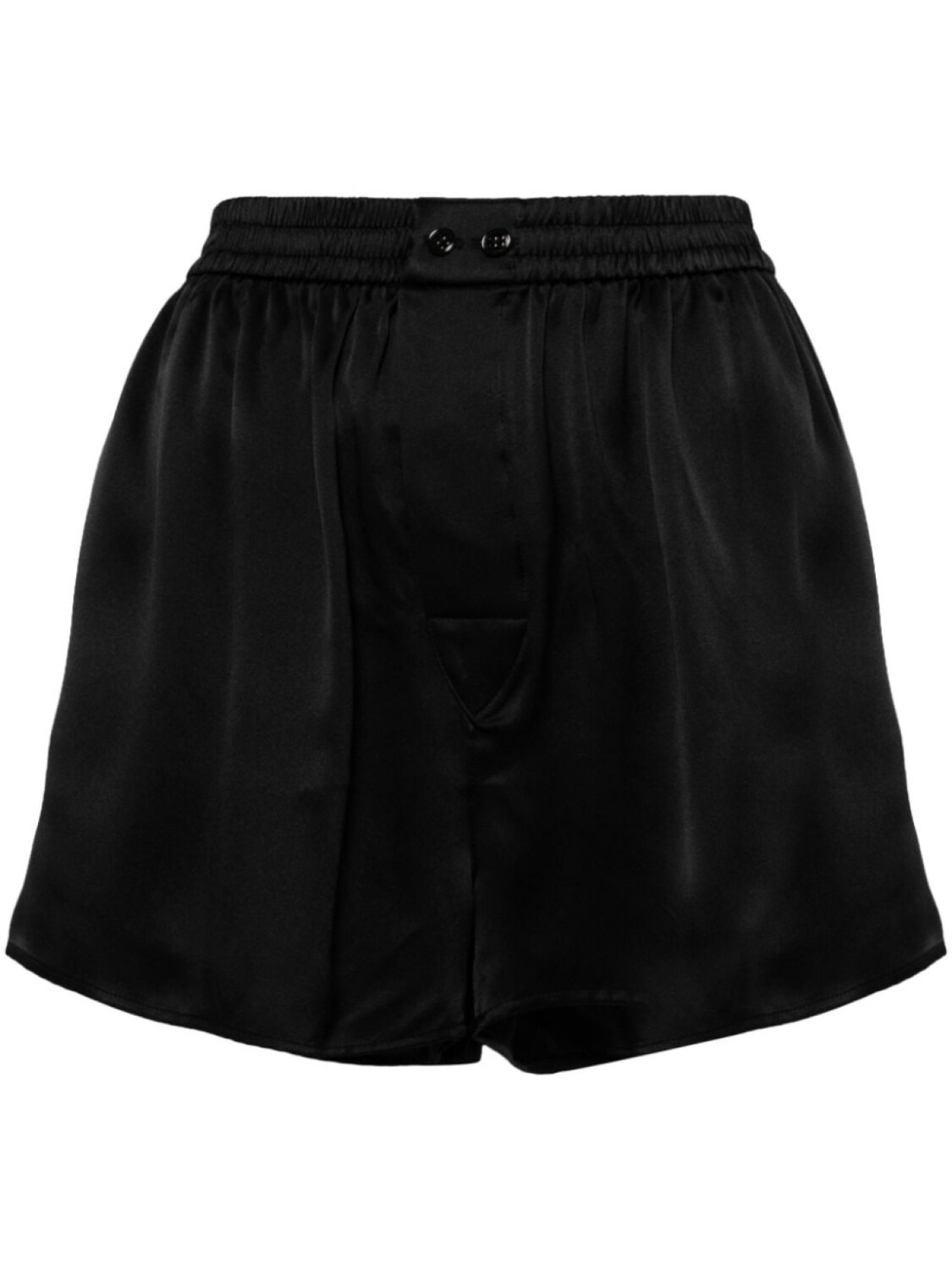 

Alexander Wang шелковые шорты со вставкой из тюля, черный