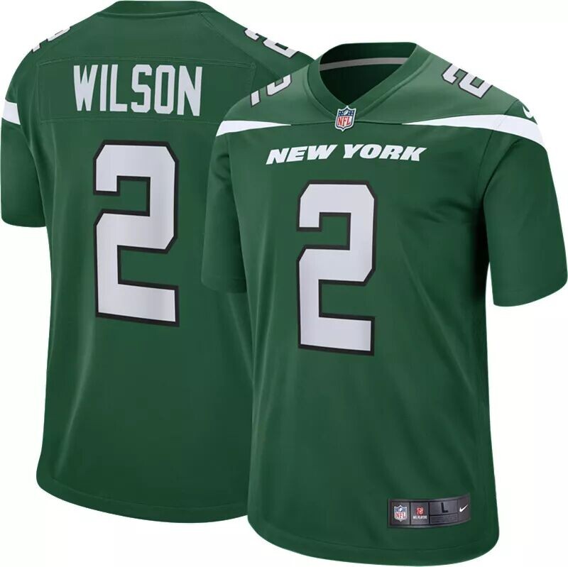 

Мужская джерси зеленого цвета Nike New York Jets Zach Wilson #2