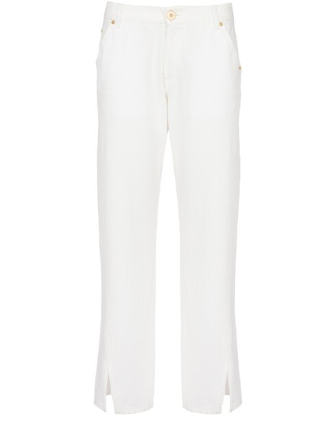 

Белые джинсы прямого кроя Balmain