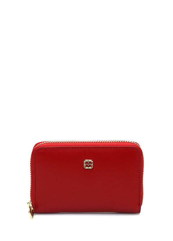 цена Женский кожаный кошелек с красным логотипом Beymen