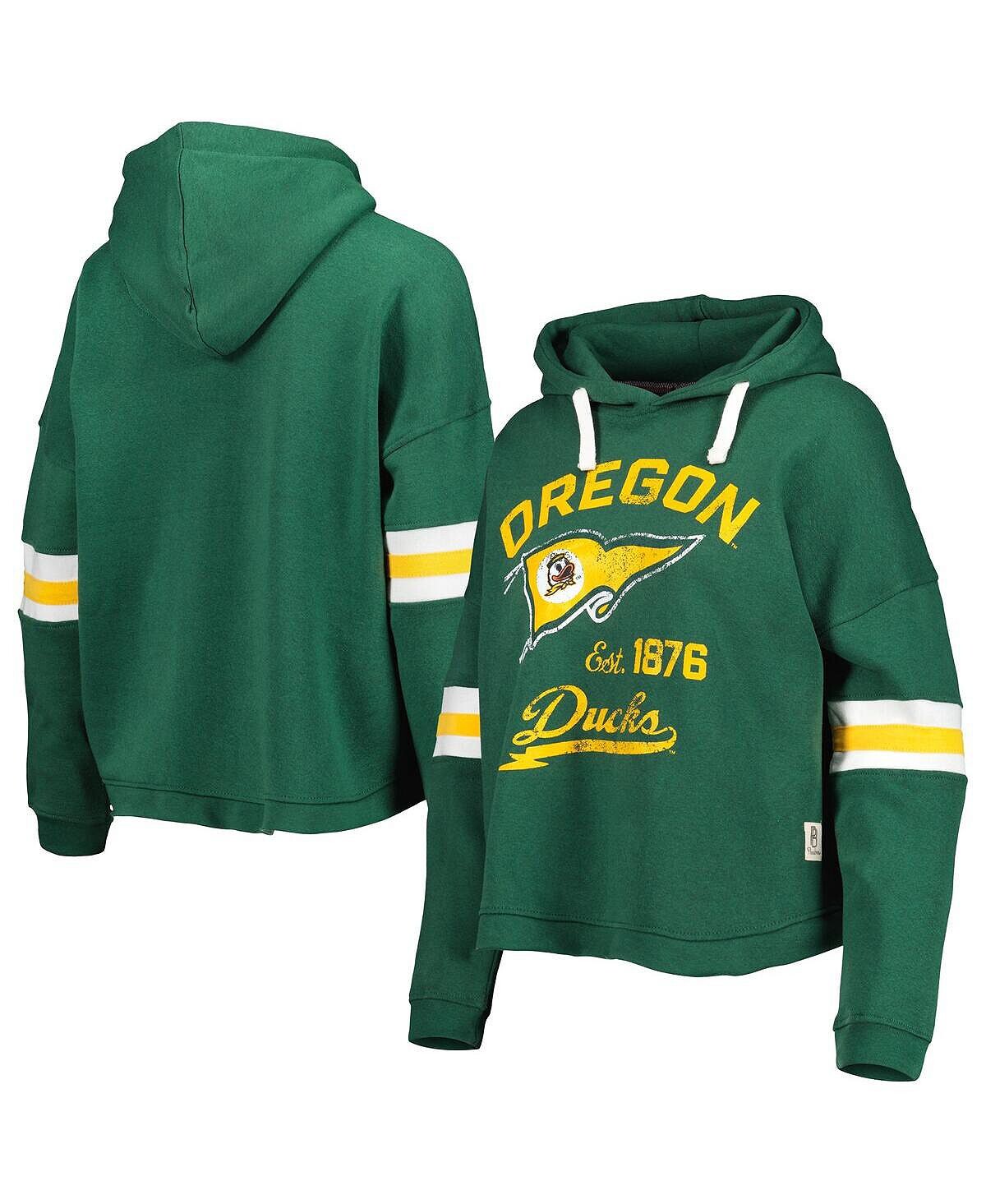 

Женский зеленый пуловер с капюшоном Oregon Ducks Super Pennant Pressbox, зеленый