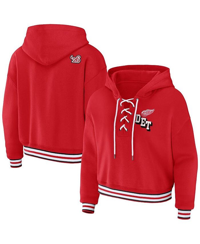 

Женский красный пуловер с капюшоном на шнуровке Detroit Red Wings WEAR by Erin Andrews, красный