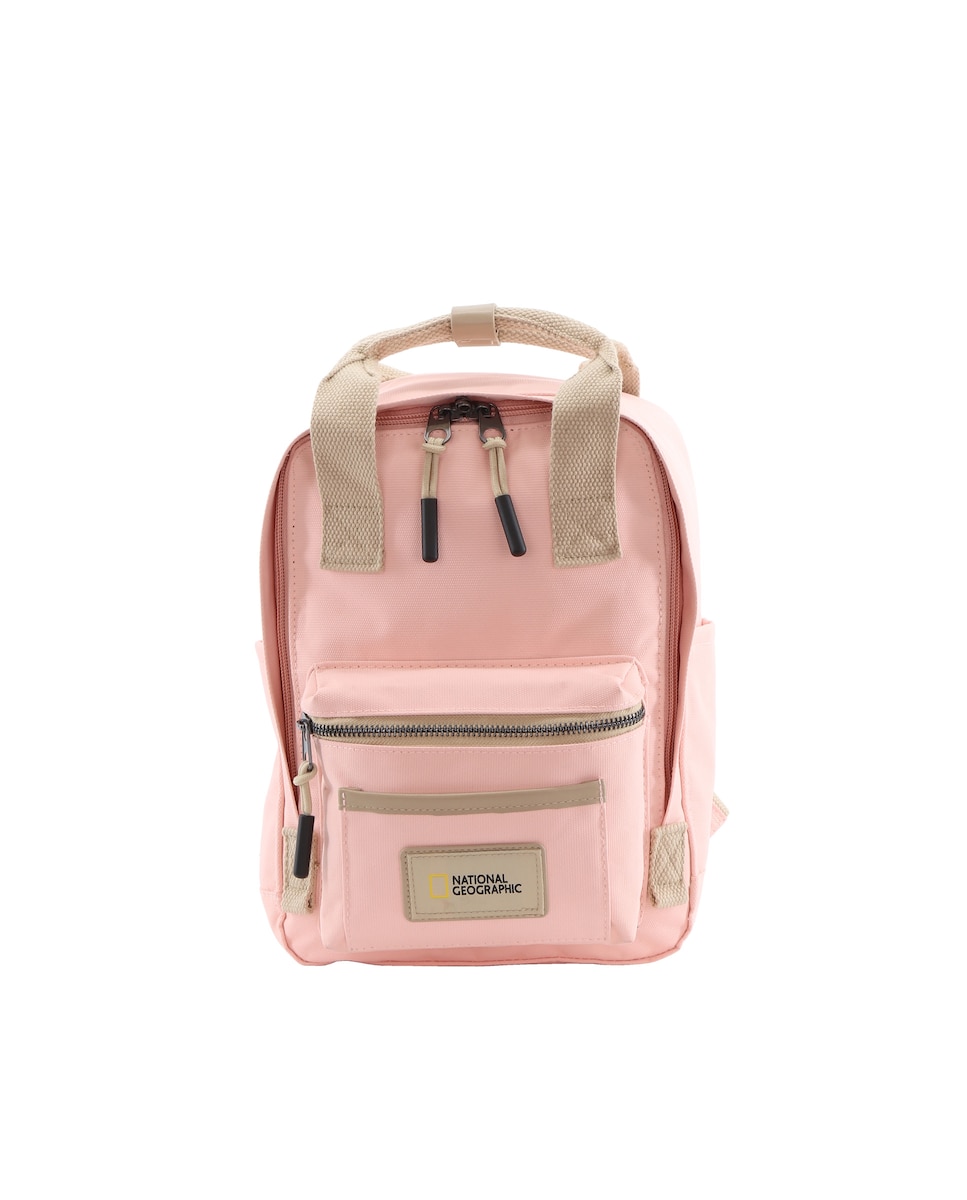 Рюкзак с розовой застежкой-молнией National Geographic, розовый водонепроницаемый и износостойкий рюкзак из ткани оксфорд с двумя боковыми сетчатыми карманами
