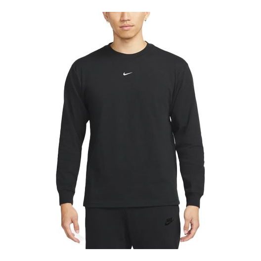 Футболка Men's Nike Solid Color Round Neck Long Sleeves Black T-Shirt, мультиколор