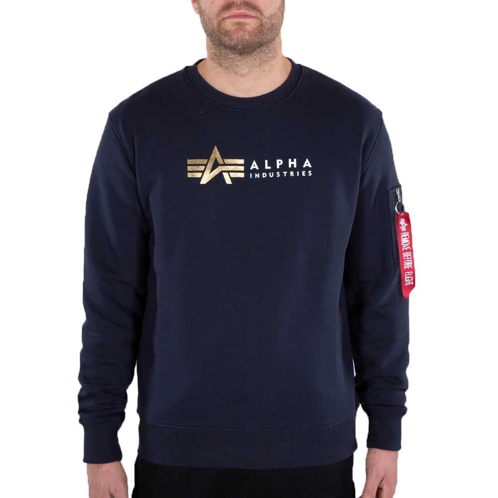 

Толстовка Alpha Industries Label Foil Print, синий