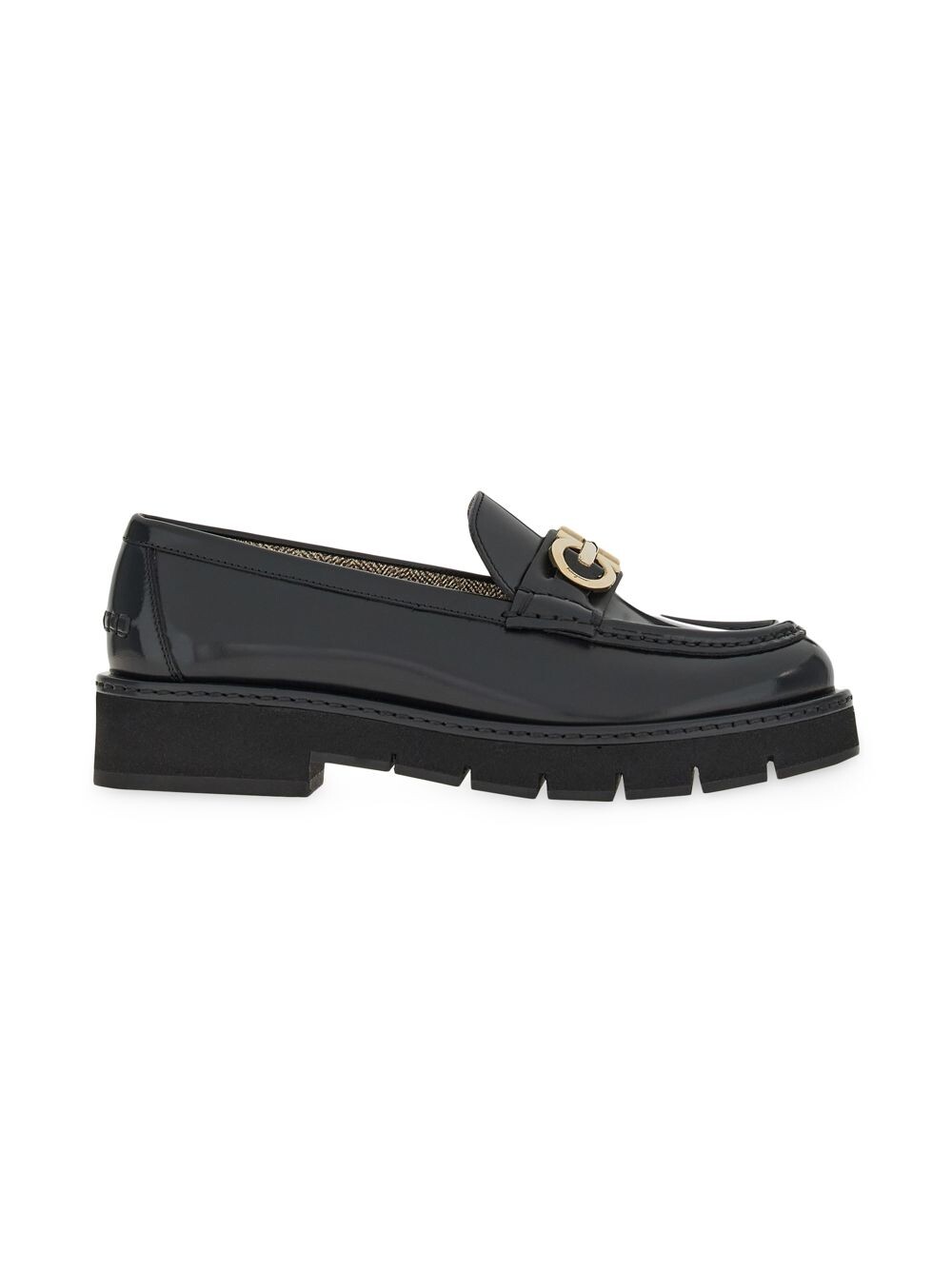 

Кожаные лоферы Ofelia Lug-Sole FERRAGAMO, неро