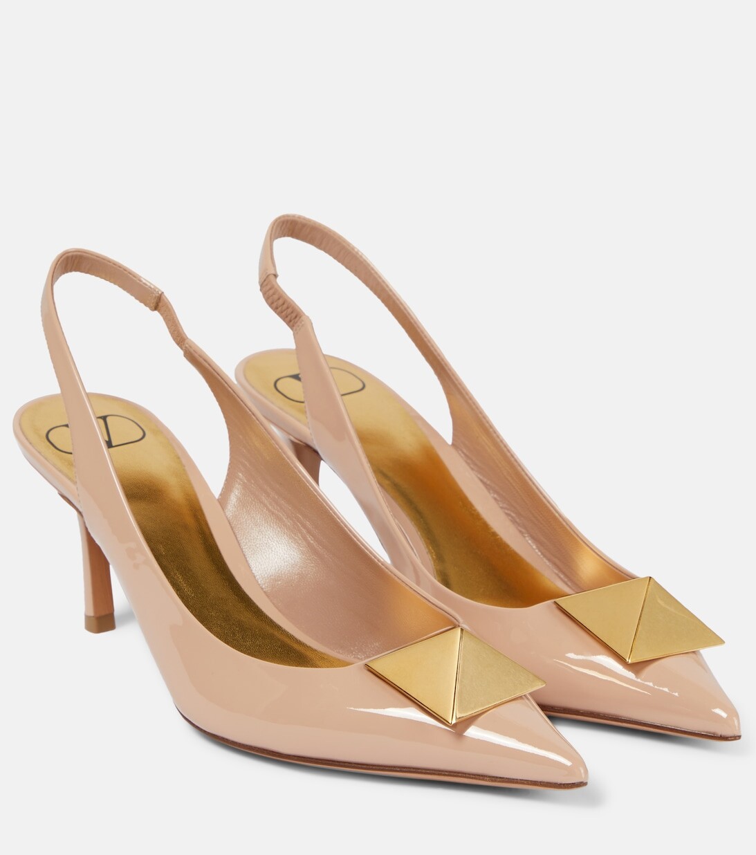 

Туфли-лодочки One Stud из лакированной кожи Valentino Garavani, розовый
