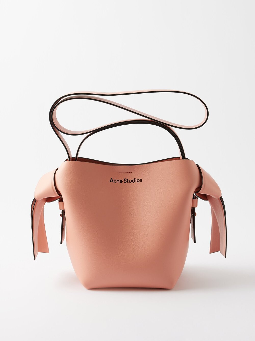 

Миниатюрная кожаная сумка через плечо musubi Acne Studios, розовый