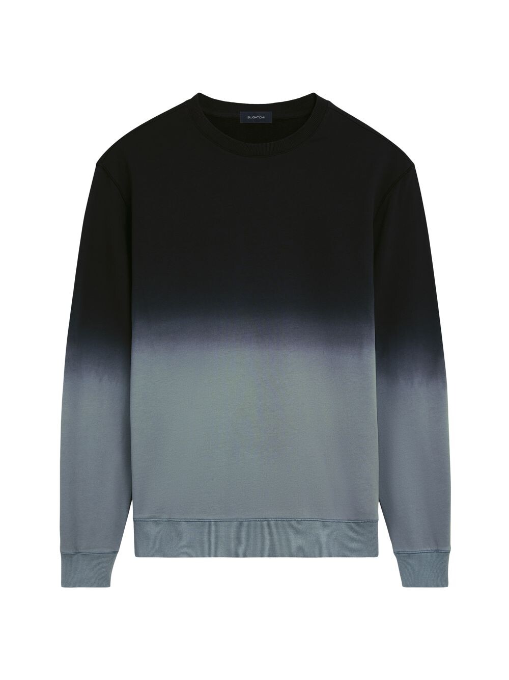 

Свитер с круглым вырезом с эффектом омбре, окрашенный методом Dip-Dye Bugatchi, Черный