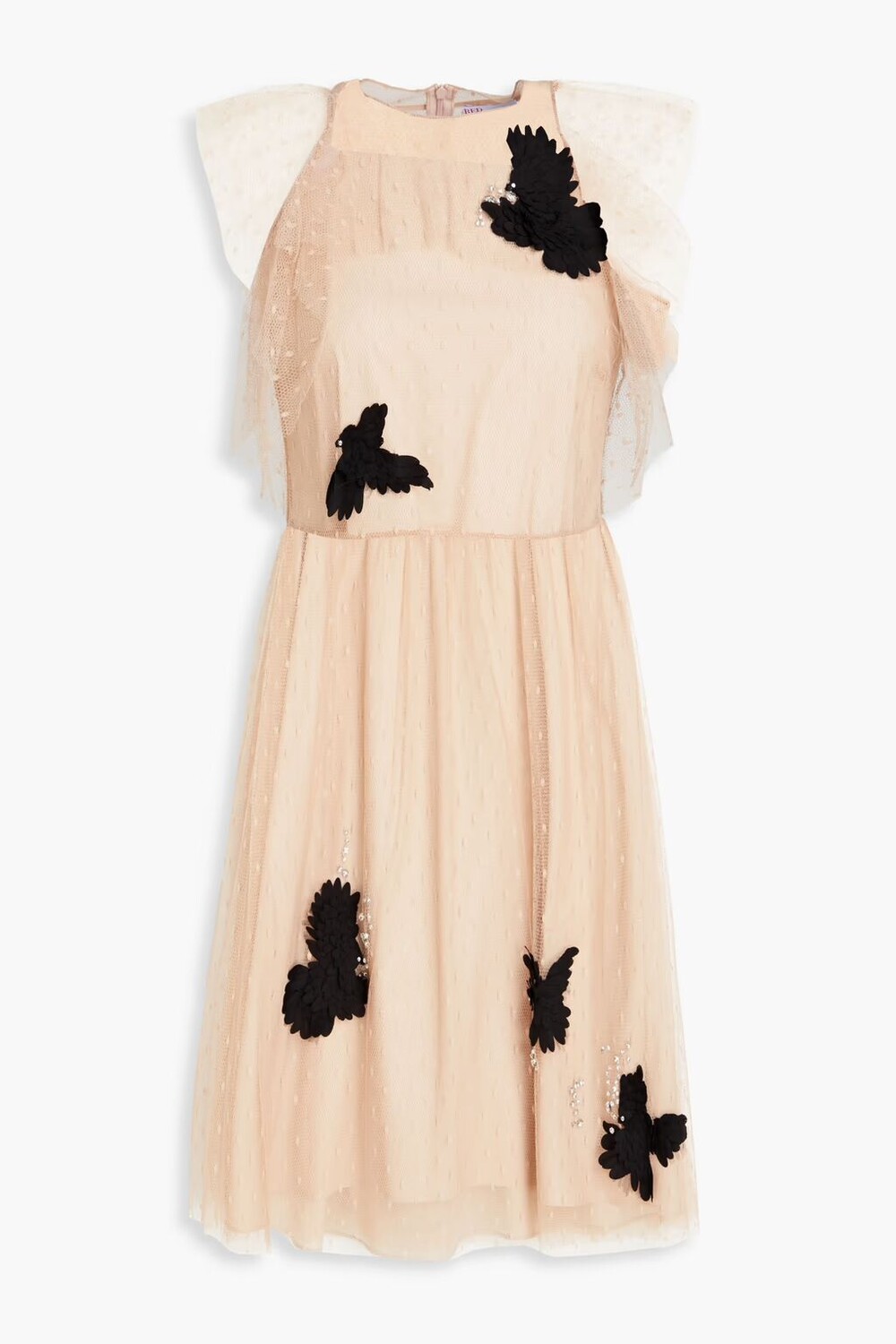 

Украшенное мини-платье "пуэн-деспри" Redvalentino, нейтральный